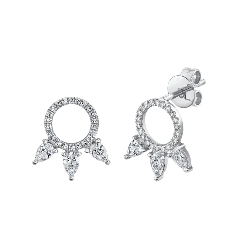 Diamond Pear Stud Earring - Pasha Fine Jewelry