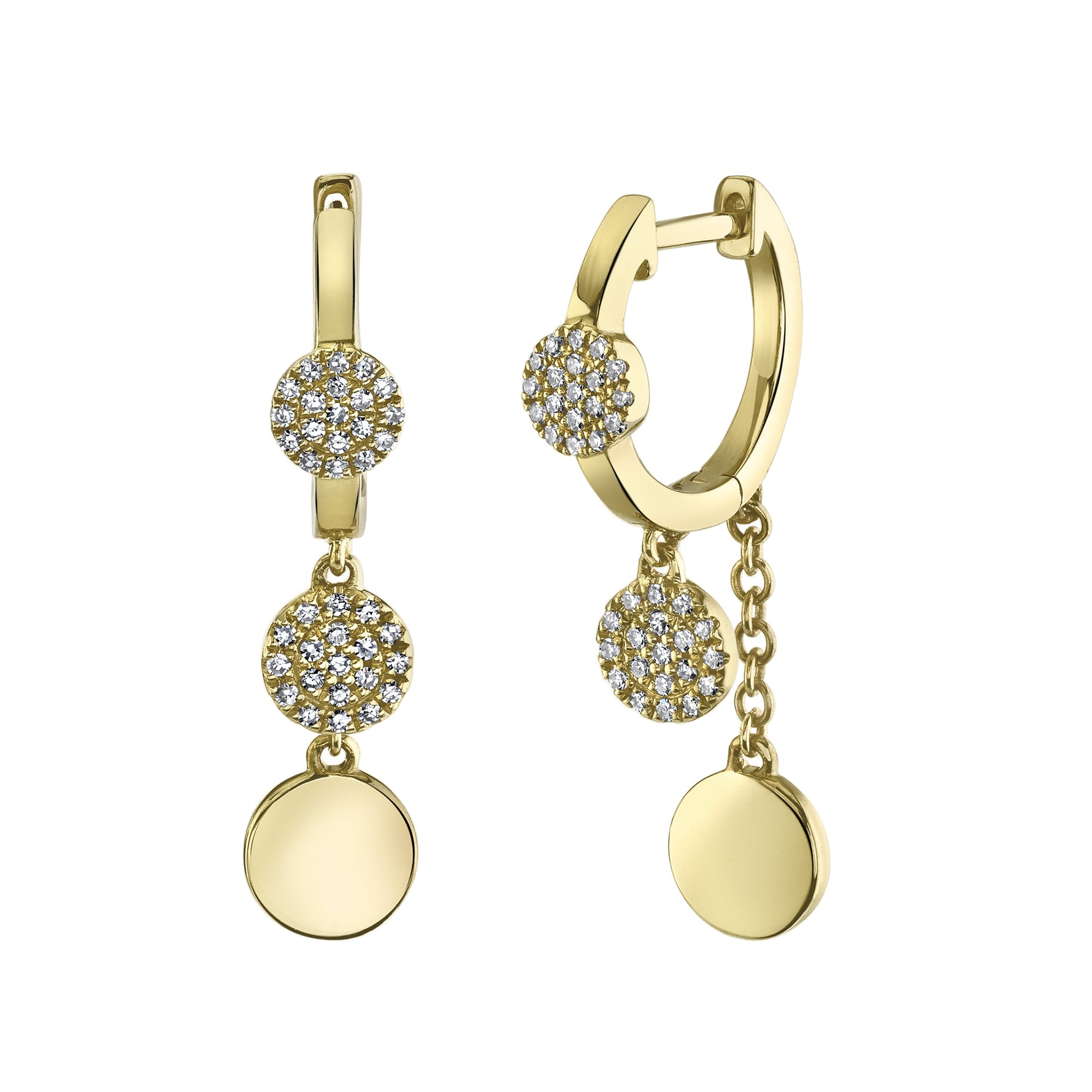 Pavé Drop Huggies - Pasha Fine Jewelry
