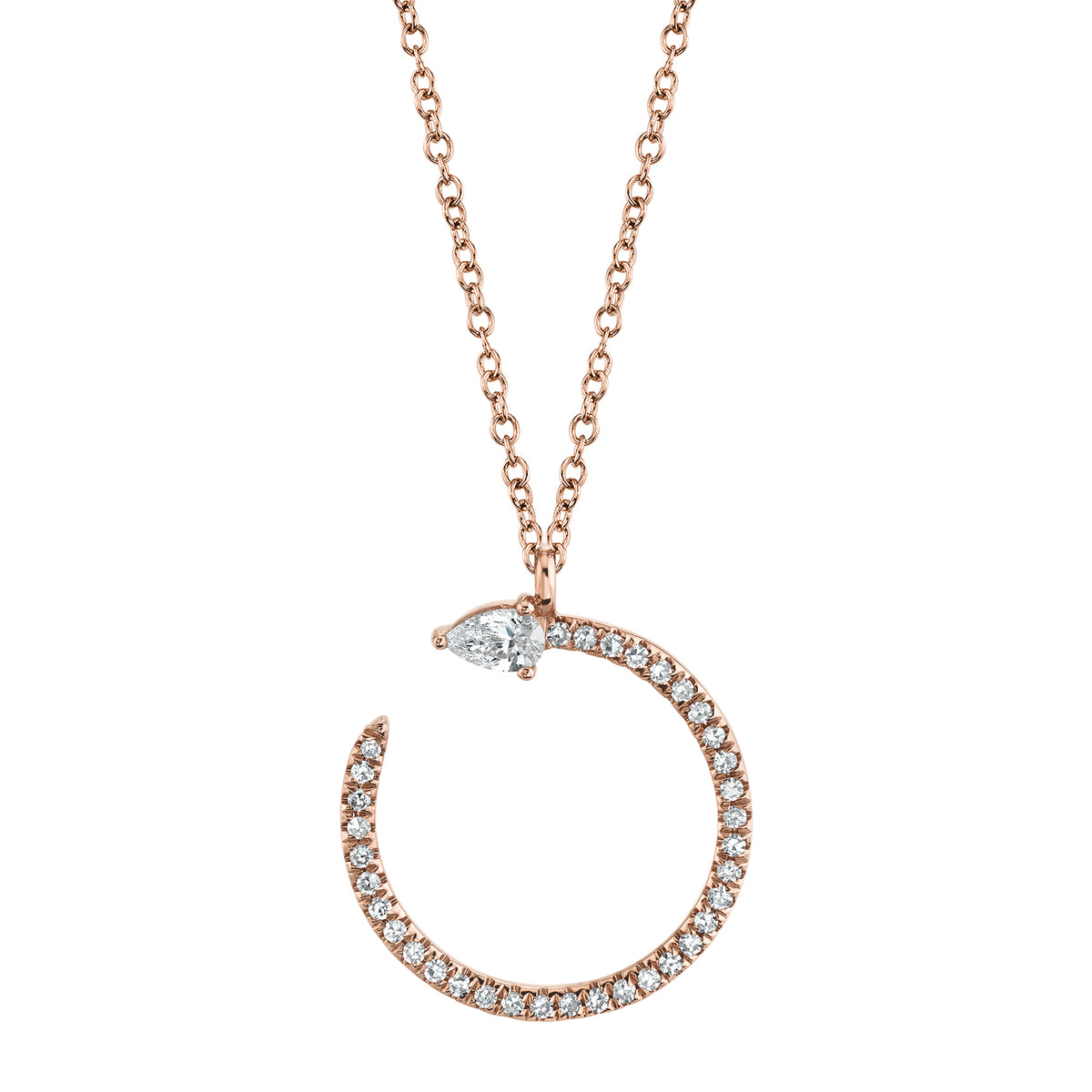 Diamond Pear Necklace - Pasha Fine Jewelry