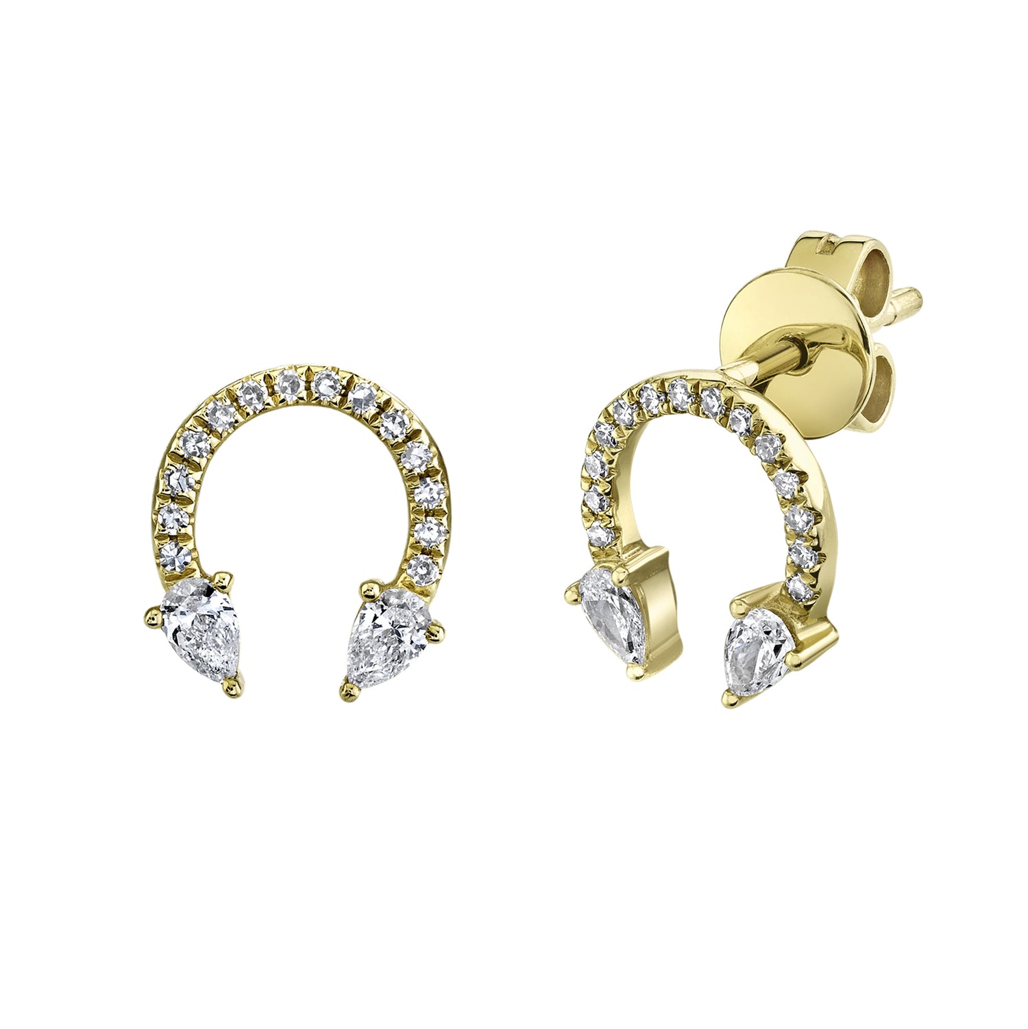 Diamond Pear Stud Earring - Pasha Fine Jewelry