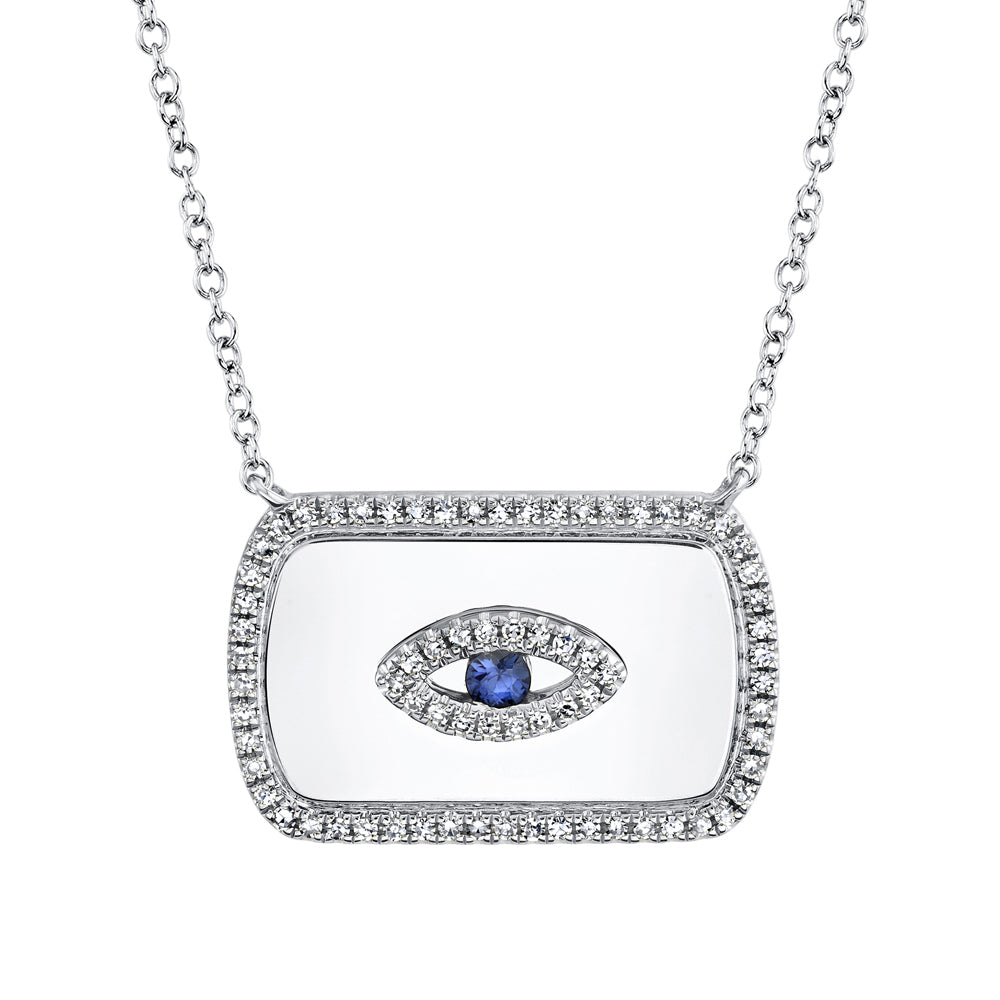Evil Eye Tag Pendant - Pasha Fine Jewelry