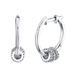 Free Moving Diamond Huggies - Pasha Fine Jewelry