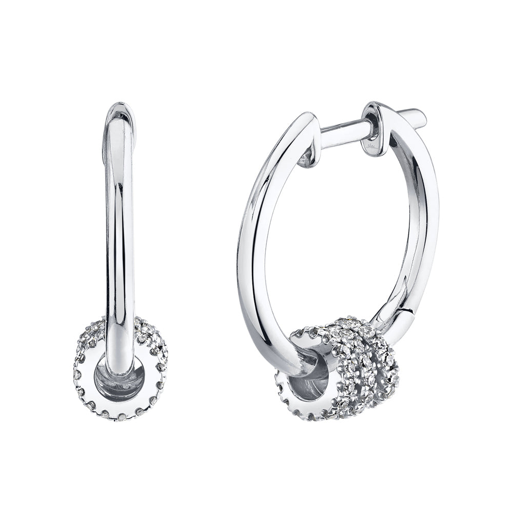 Free Moving Diamond Huggies - Pasha Fine Jewelry