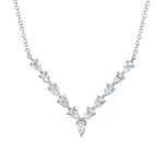 Pear Diamond V Necklace - Pasha Fine Jewelry