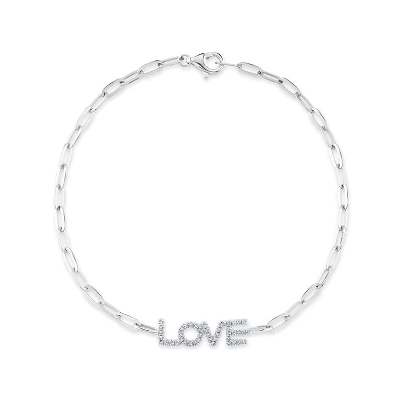 LOVE Paper Clip Bracelet - Pasha Fine Jewelry