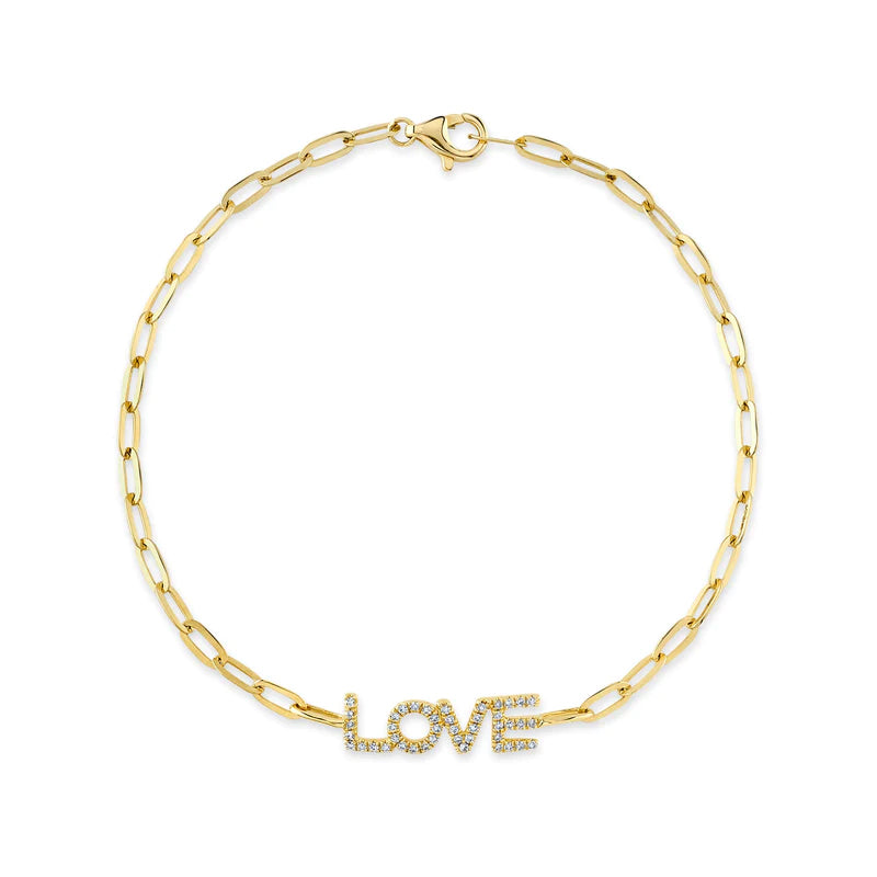 LOVE Paper Clip Bracelet - Pasha Fine Jewelry