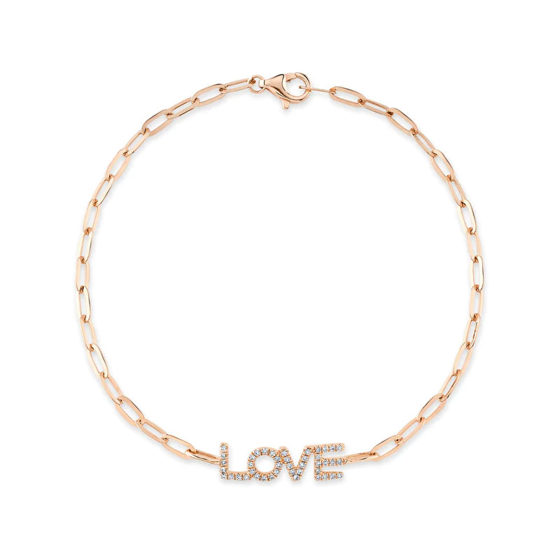 LOVE Paper Clip Bracelet - Pasha Fine Jewelry