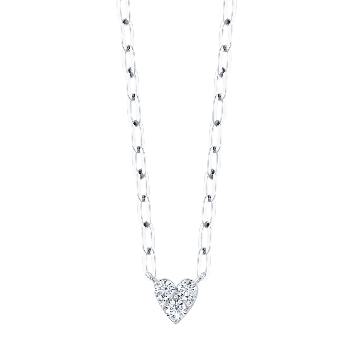Diamond Heart Link Necklace - Pasha Fine Jewelry