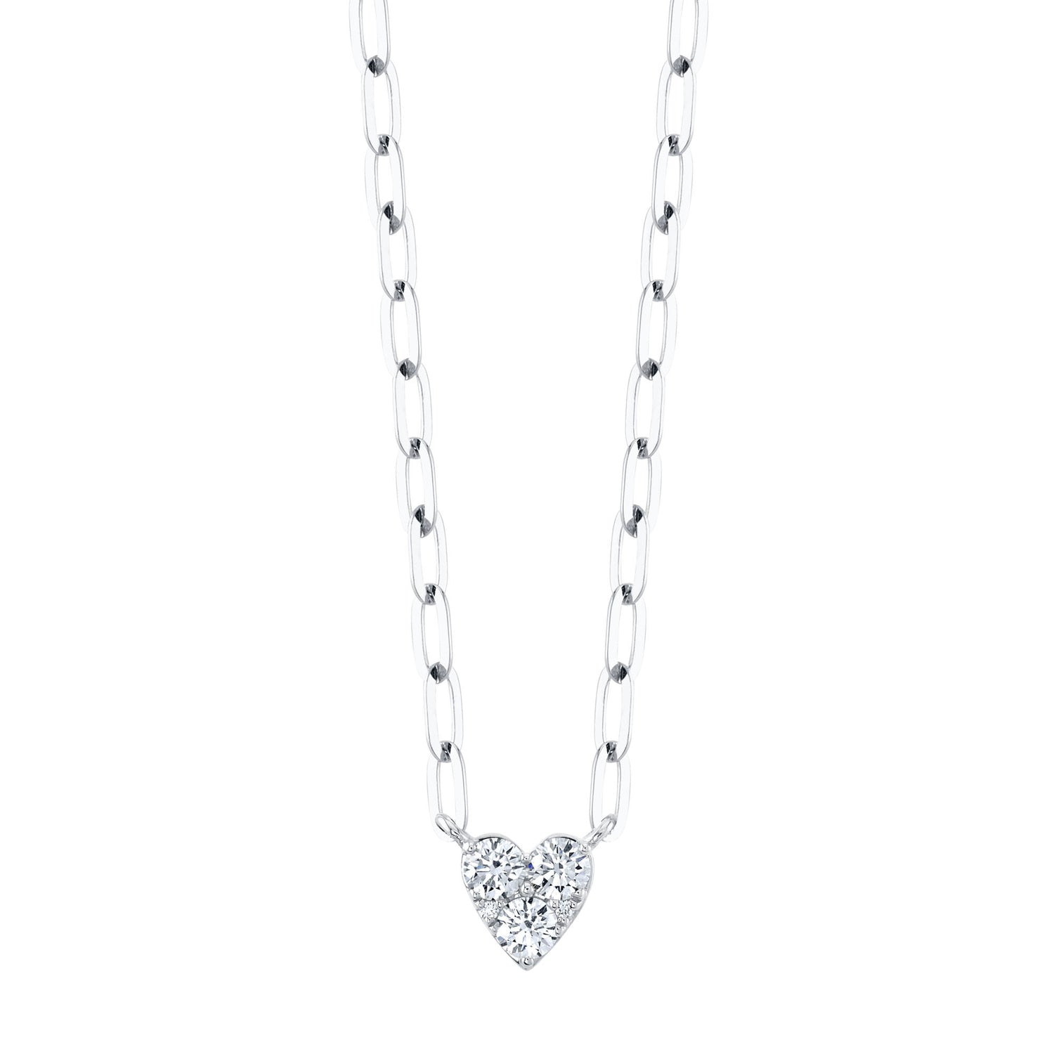 Diamond Heart Link Necklace - Pasha Fine Jewelry