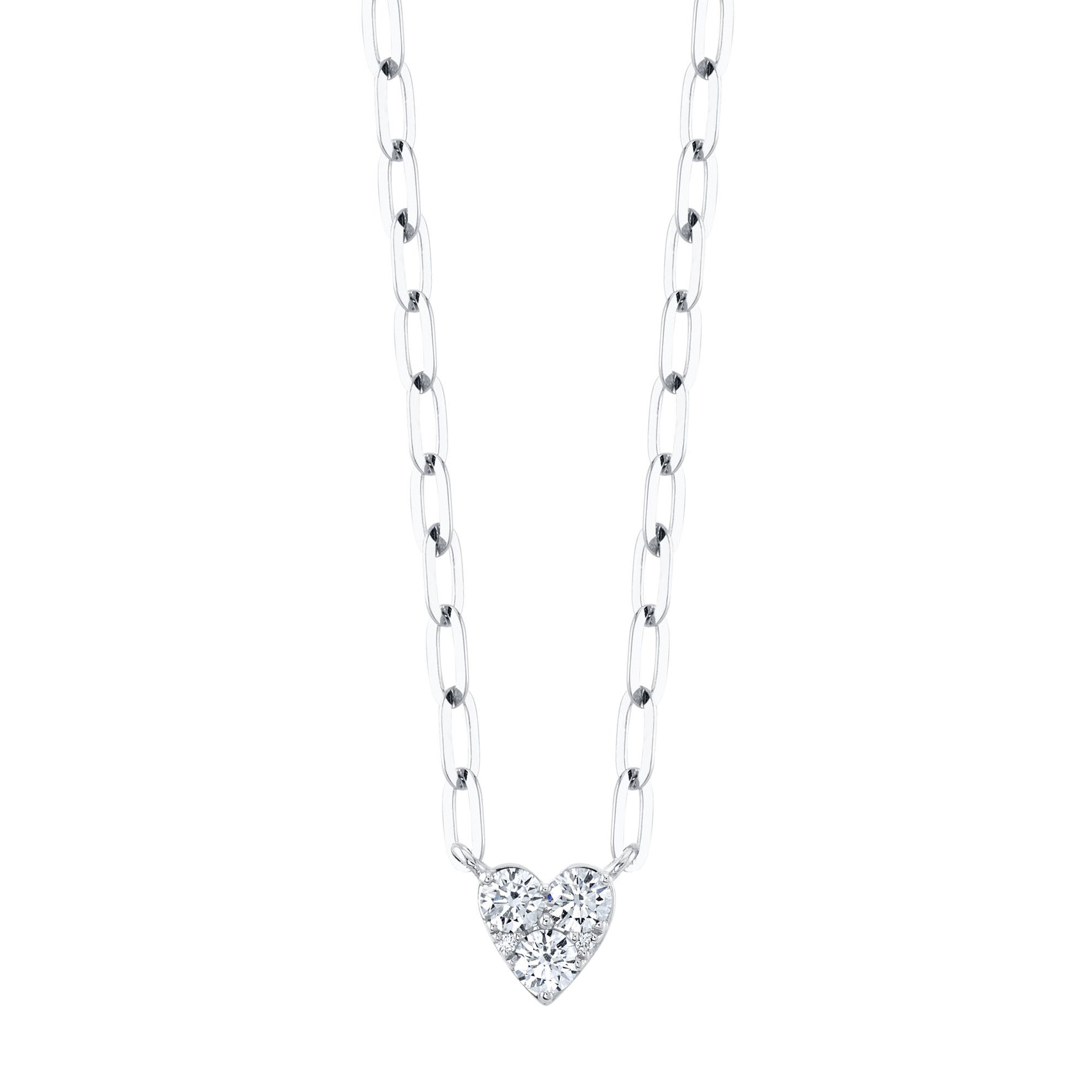 Diamond Heart Link Necklace - Pasha Fine Jewelry