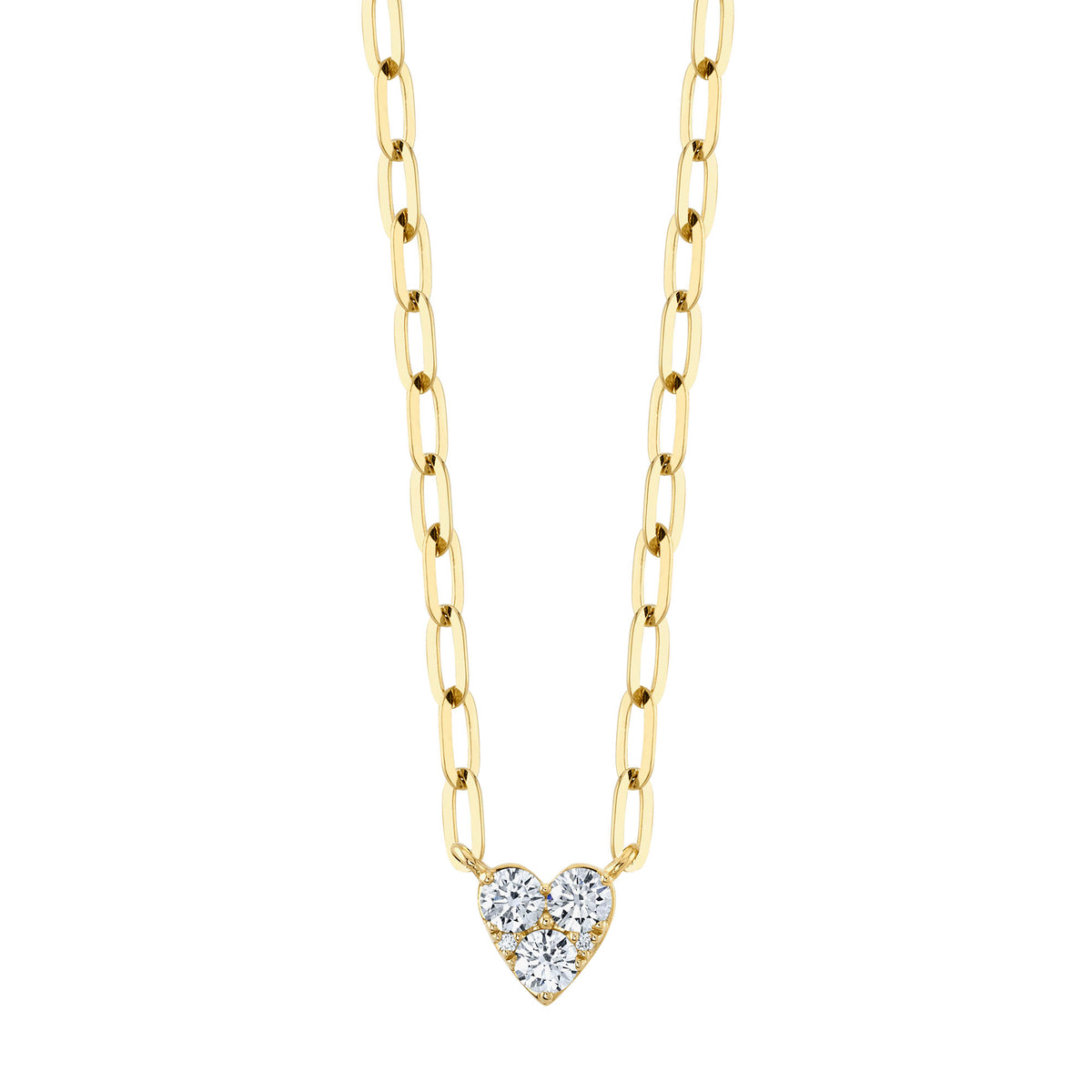 Diamond Heart Link Necklace - Pasha Fine Jewelry