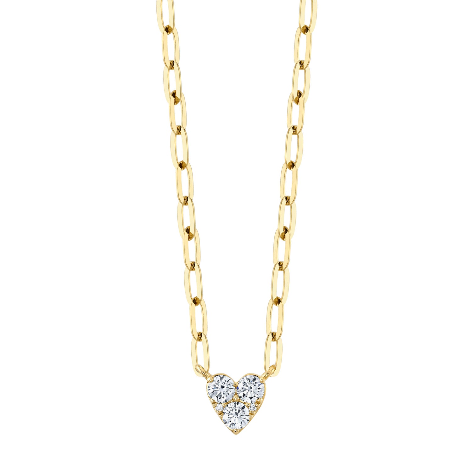 Diamond Heart Link Necklace - Pasha Fine Jewelry
