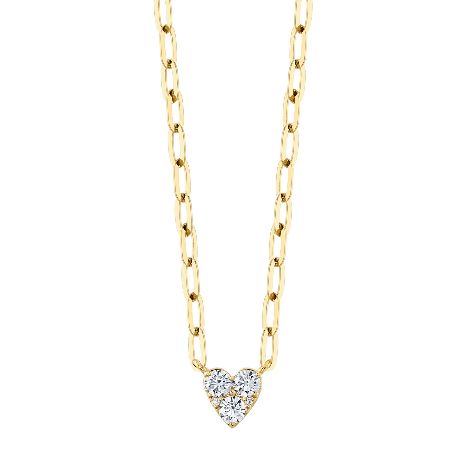 Diamond Heart Link Necklace - Pasha Fine Jewelry