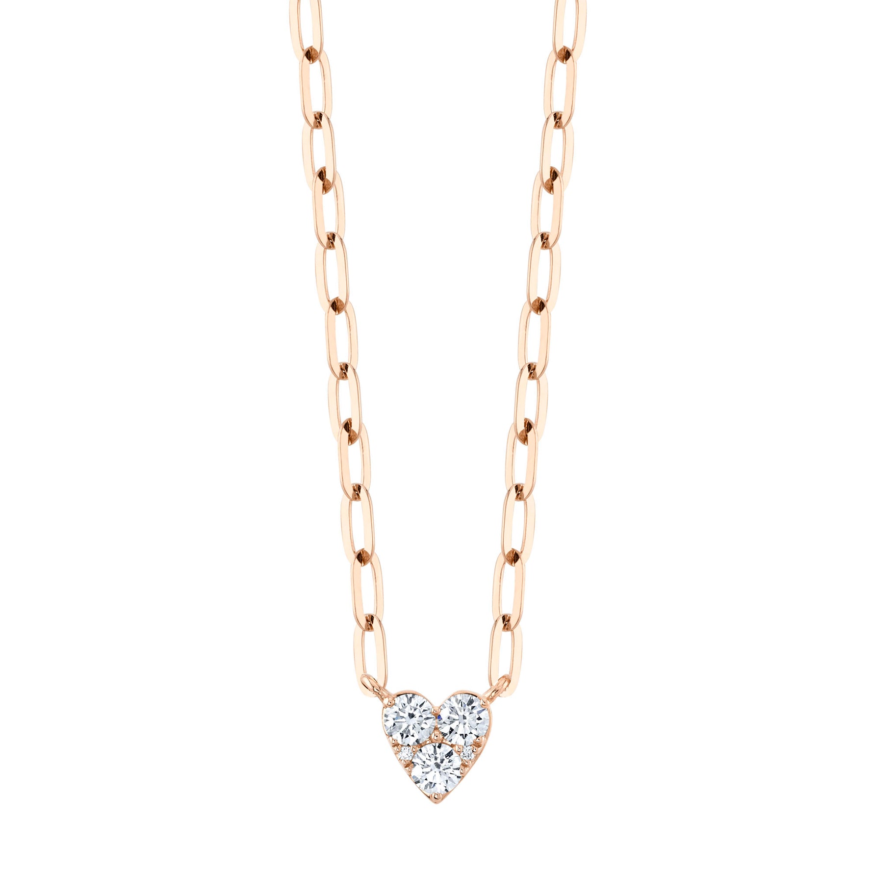 Diamond Heart Link Necklace - Pasha Fine Jewelry