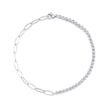 Diamond Bezel PaperClip Bracelet - Pasha Fine Jewelry