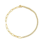 Diamond Bezel PaperClip Bracelet - Pasha Fine Jewelry