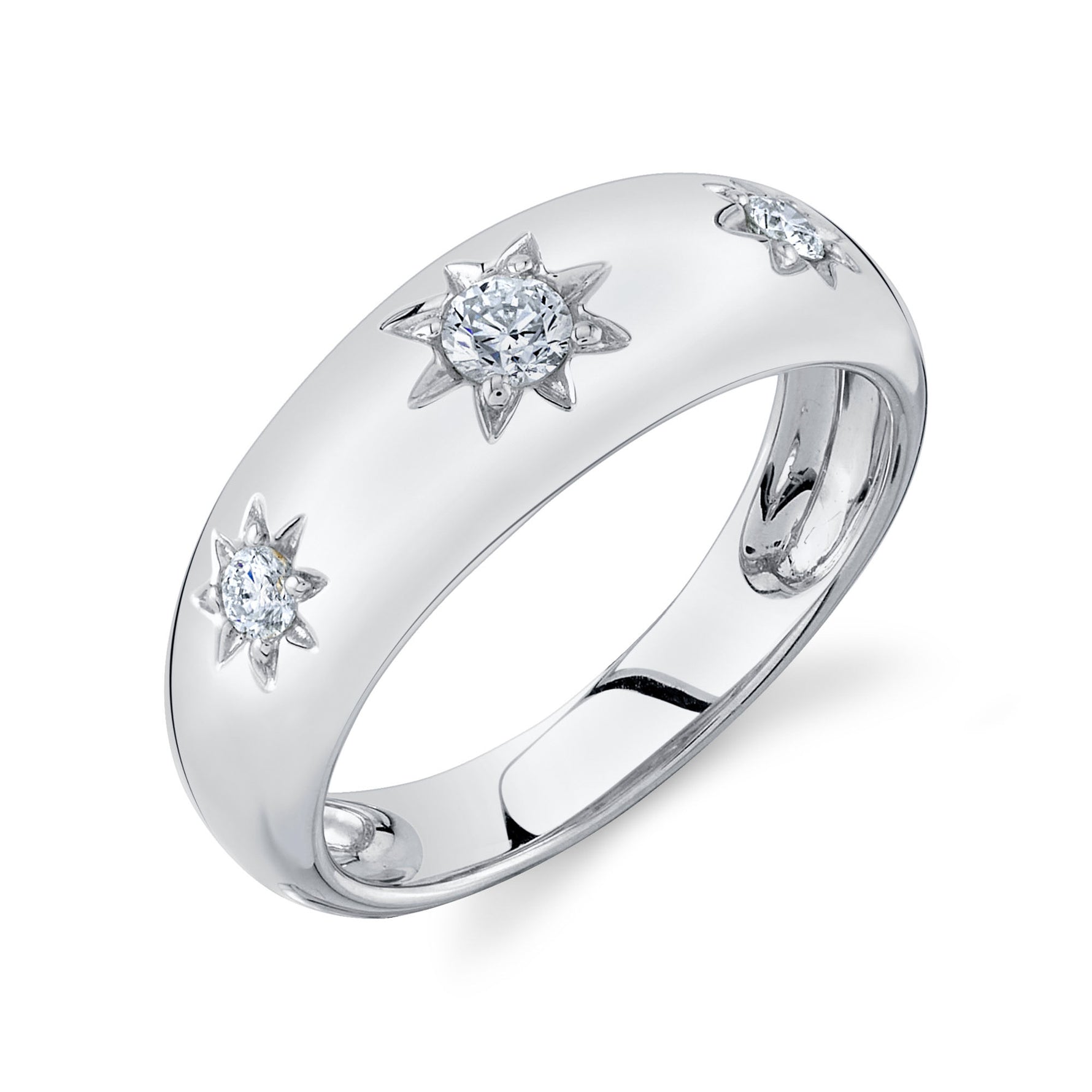 3 Diamond Signet Ring - Pasha Fine Jewelry