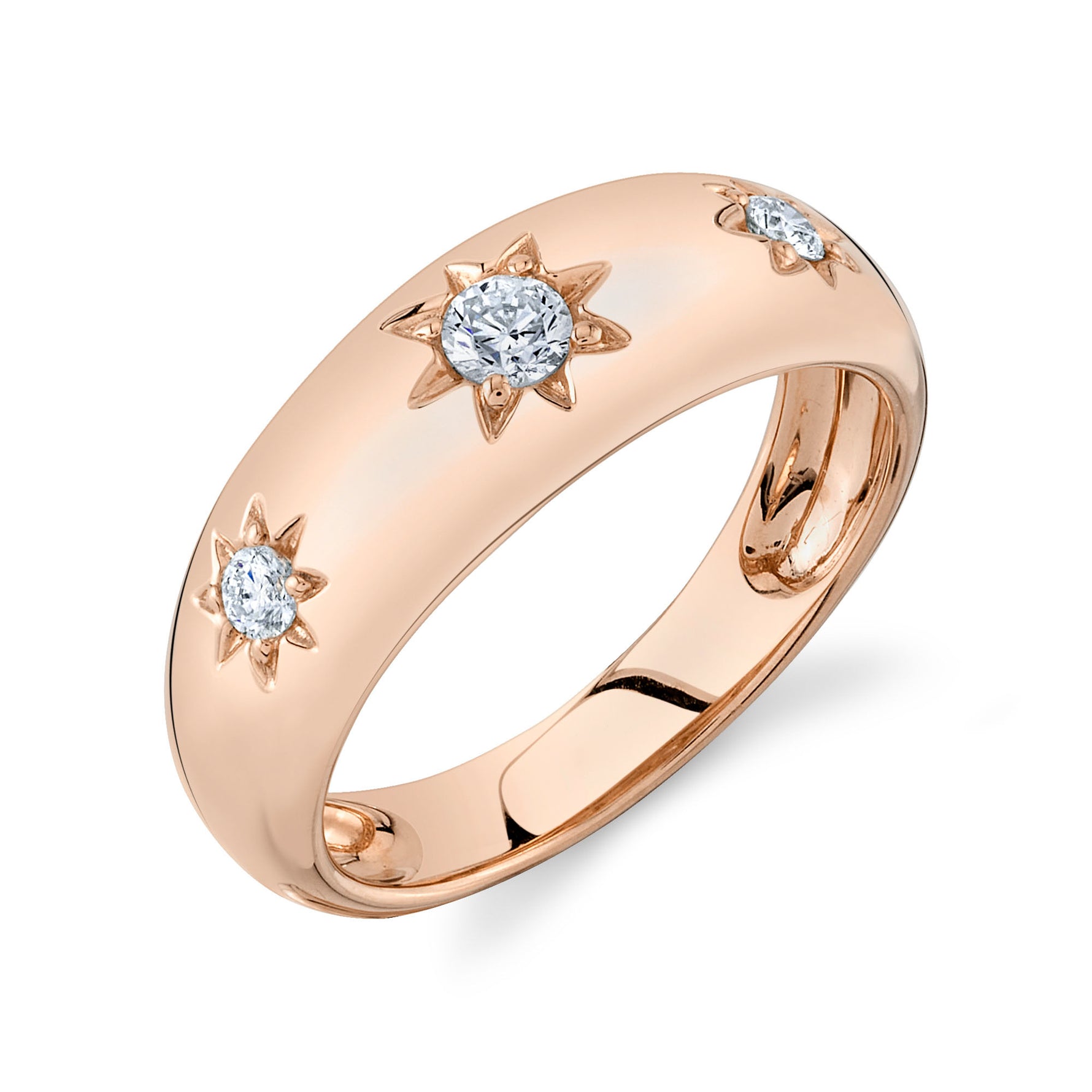 3 Diamond Signet Ring - Pasha Fine Jewelry