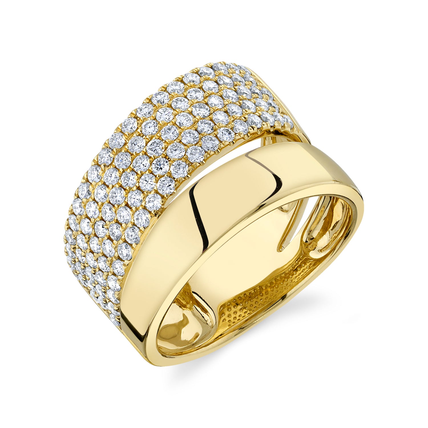 Double Band Pavé Wrap Ring - Pasha Fine Jewelry