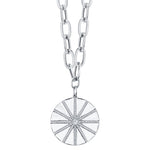Sun Star Paper Clip Necklace - Pasha Fine Jewelry