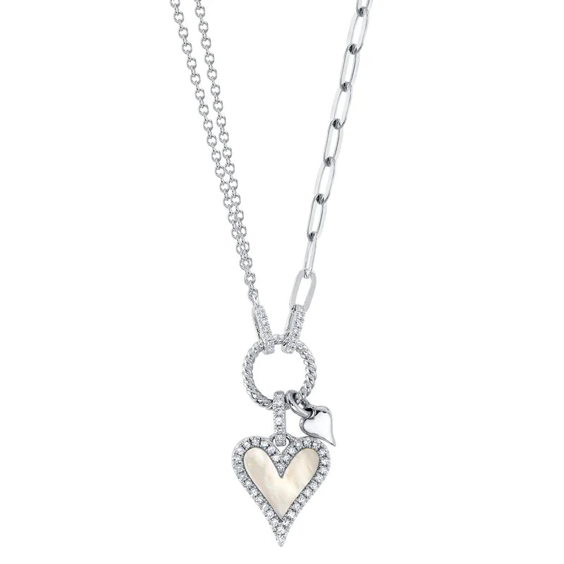 Mother of Pearl Heart Necklace - Pasha Fine Jewelry