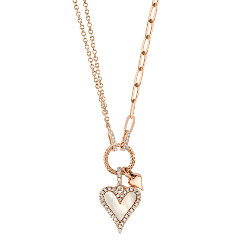 Mother of Pearl Heart Necklace - Pasha Fine Jewelry