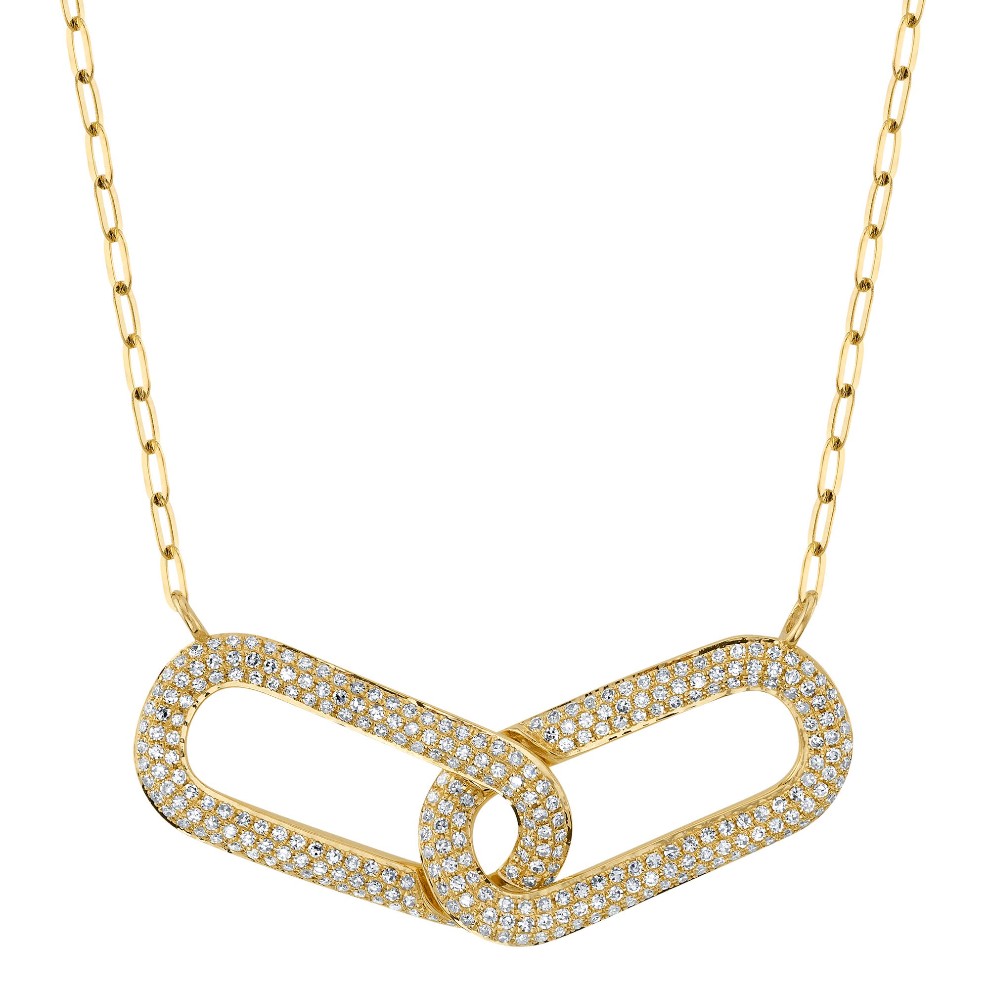 Diamond Interlock Link Necklace – Pasha Fine Jewelry