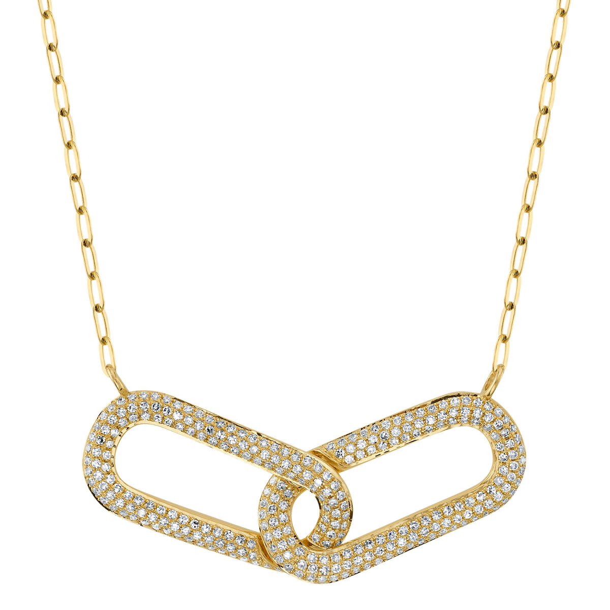 Diamond Interlock Link Necklace - Pasha Fine Jewelry
