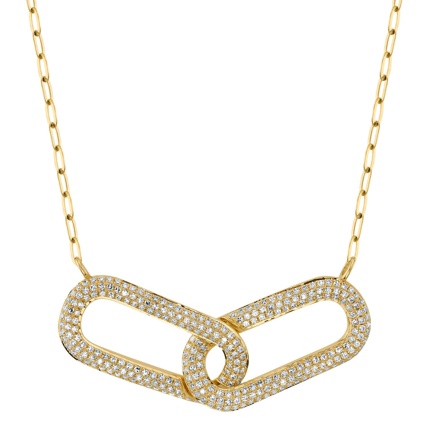 Diamond Interlock Link Necklace - Pasha Fine Jewelry