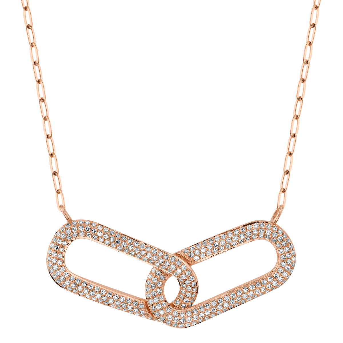Diamond Interlock Link Necklace - Pasha Fine Jewelry