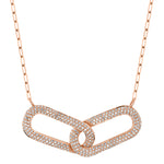 Diamond Interlock Link Necklace - Pasha Fine Jewelry