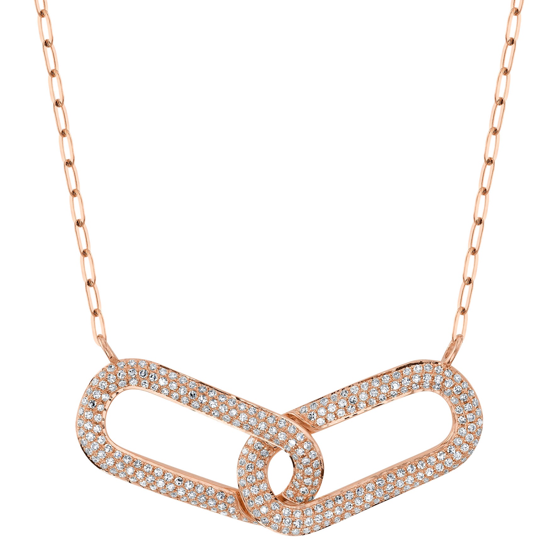 Diamond Interlock Link Necklace - Pasha Fine Jewelry