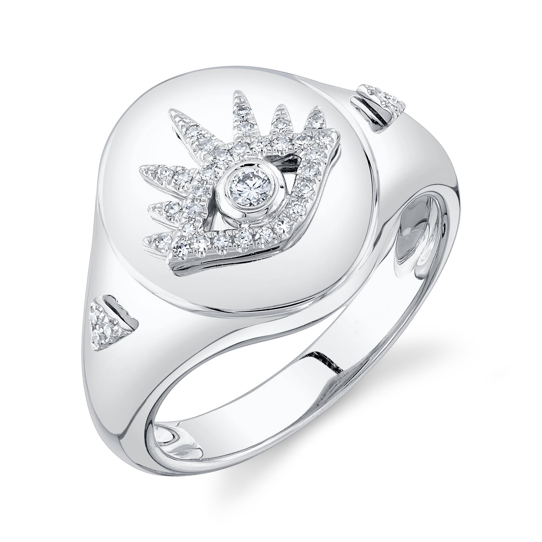 Evil Eye Signet Ring - Pasha Fine Jewelry