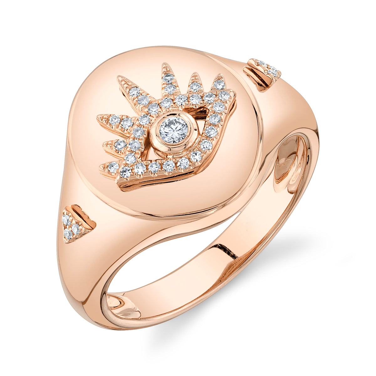 Evil Eye Signet Ring - Pasha Fine Jewelry