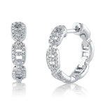 Diamond Link Hoops - Pasha Fine Jewelry