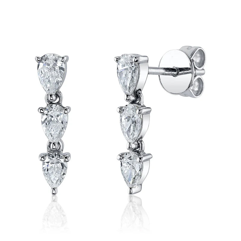 Diamond Pear Drop Earrings - Pasha Fine Jewelry