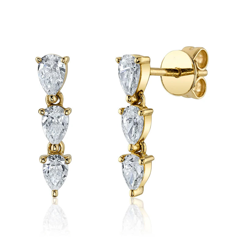 Diamond Pear Drop Earrings - Pasha Fine Jewelry