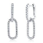 Paper Clip Diamond Earring - Pasha Fine Jewelry
