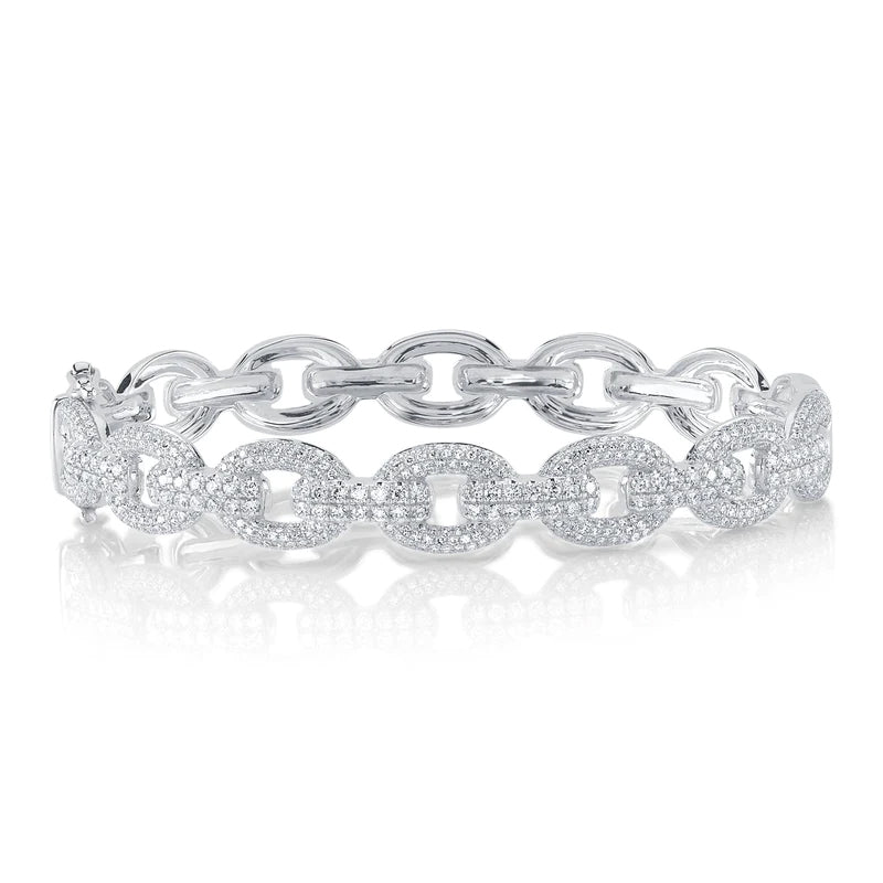Pavé Chain Link Diamond Bangle - Pasha Fine Jewelry