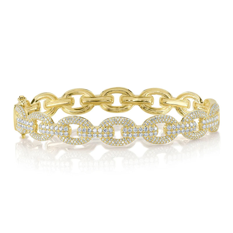 Pavé Chain Link Diamond Bangle - Pasha Fine Jewelry