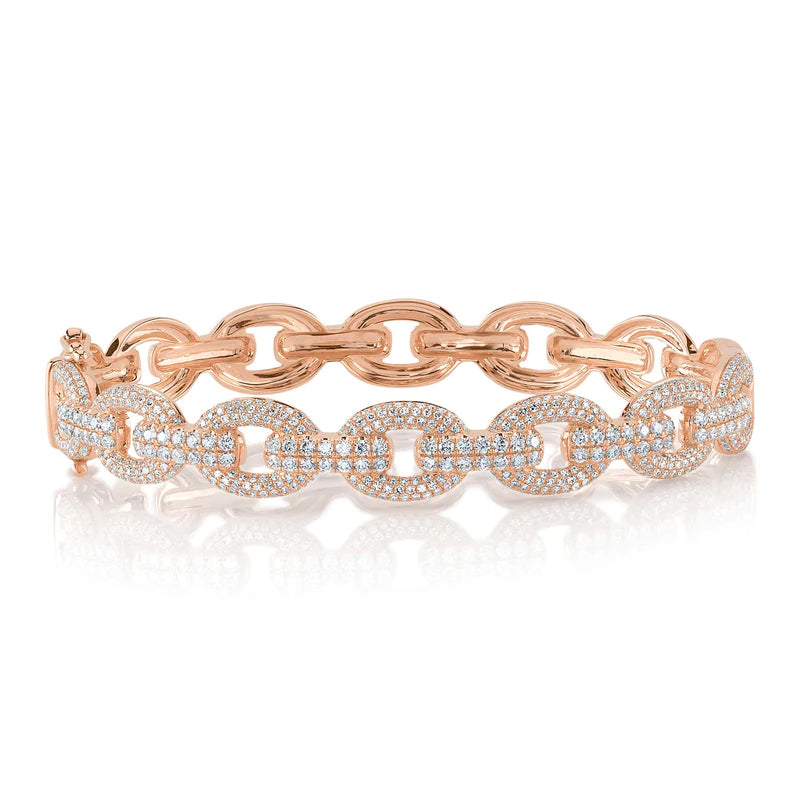 Pavé Chain Link Diamond Bangle - Pasha Fine Jewelry