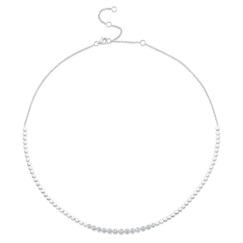 Diamond Bezel Set Necklace - Pasha Fine Jewelry