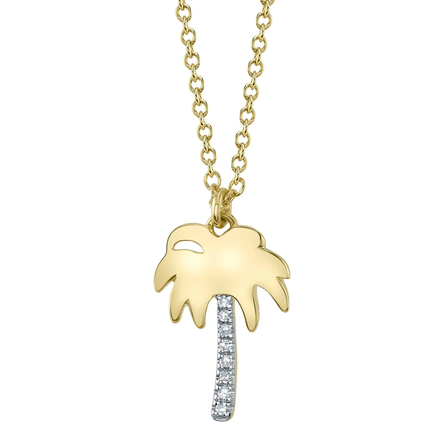Palm Tree Diamond Necklace - Pasha Fine Jewelry