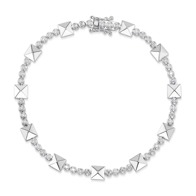 Diamond Bezel/Pyramid Bracelet - Pasha Fine Jewelry