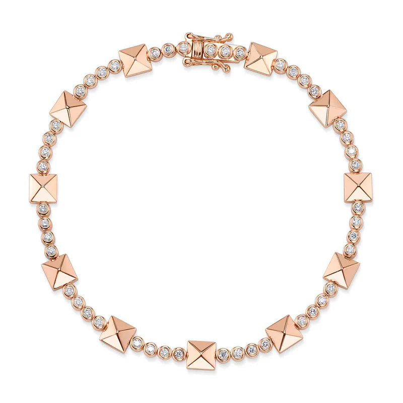 Diamond Bezel/Pyramid Bracelet - Pasha Fine Jewelry