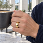 TR095 tungsten wedding band lifestyle image