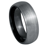 8mm Gunmetal Tungsten Brushed Band - white background