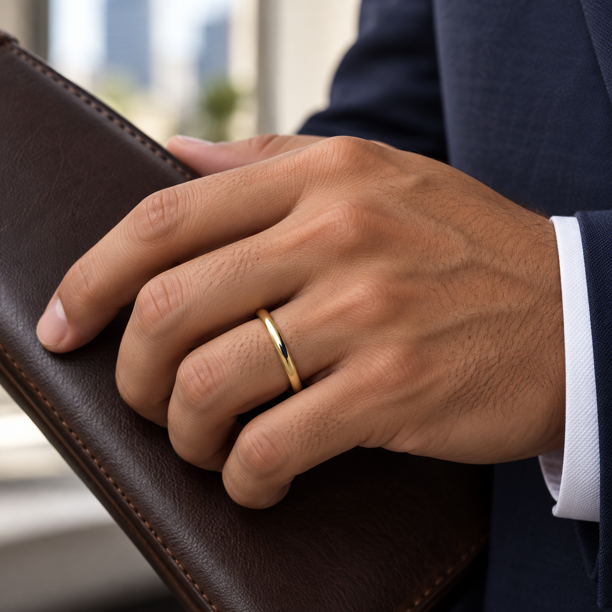 TR185 tungsten wedding band lifestyle image
