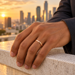 TR206 tungsten wedding band lifestyle image