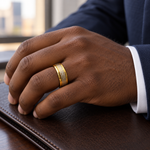 TR323 tungsten wedding band lifestyle image